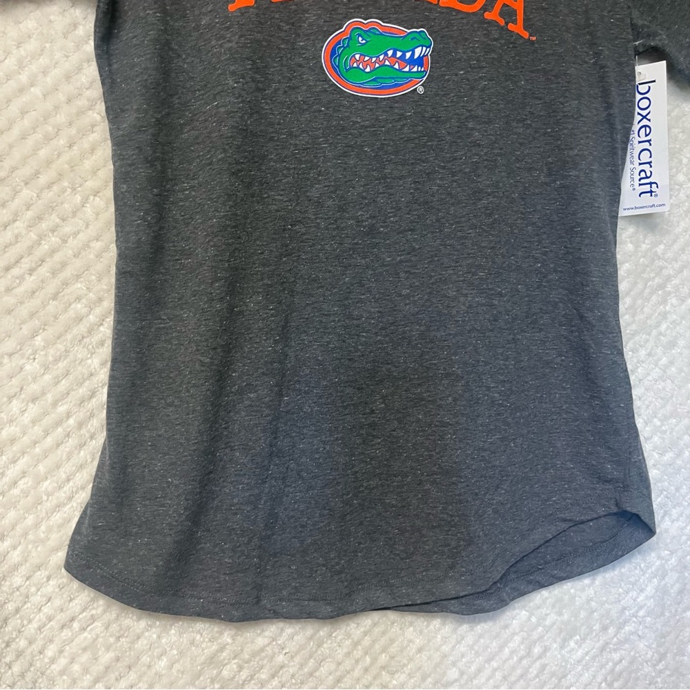 Boxer craft Womens Florida Gator Football T-Shirt Gray Orange Open Shoulder NWT - Picture 5 of 6